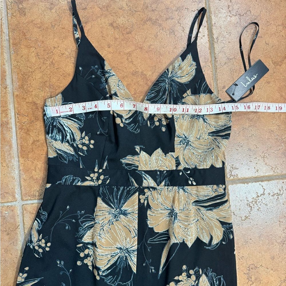 NWT Lulu Darling Daylily Black Floral Print High-Low Maxi Dress size S - Picture 13 of 15